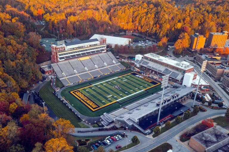 Kidd Brewer Stadium at Appalachian State in the fall
