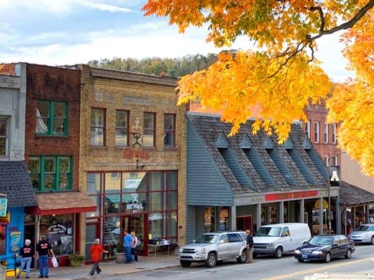 Fall color on King Street in downtown Boone