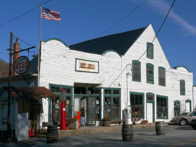 Front porch of the Original Mast General Store in Valle Crucis